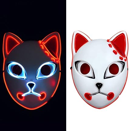 小物 MASU COMIC TOILE DE JOUY SPIKY MASK(RED) GHDLM Fox Mask Japanese Anime Mask Halloween Japanese